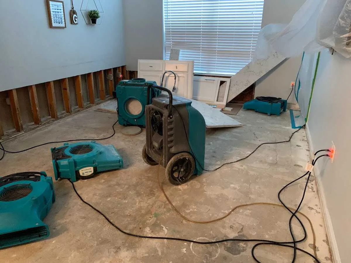 Dehumidifier in flood-cut room for Water Extraction & Removal in Green Bay